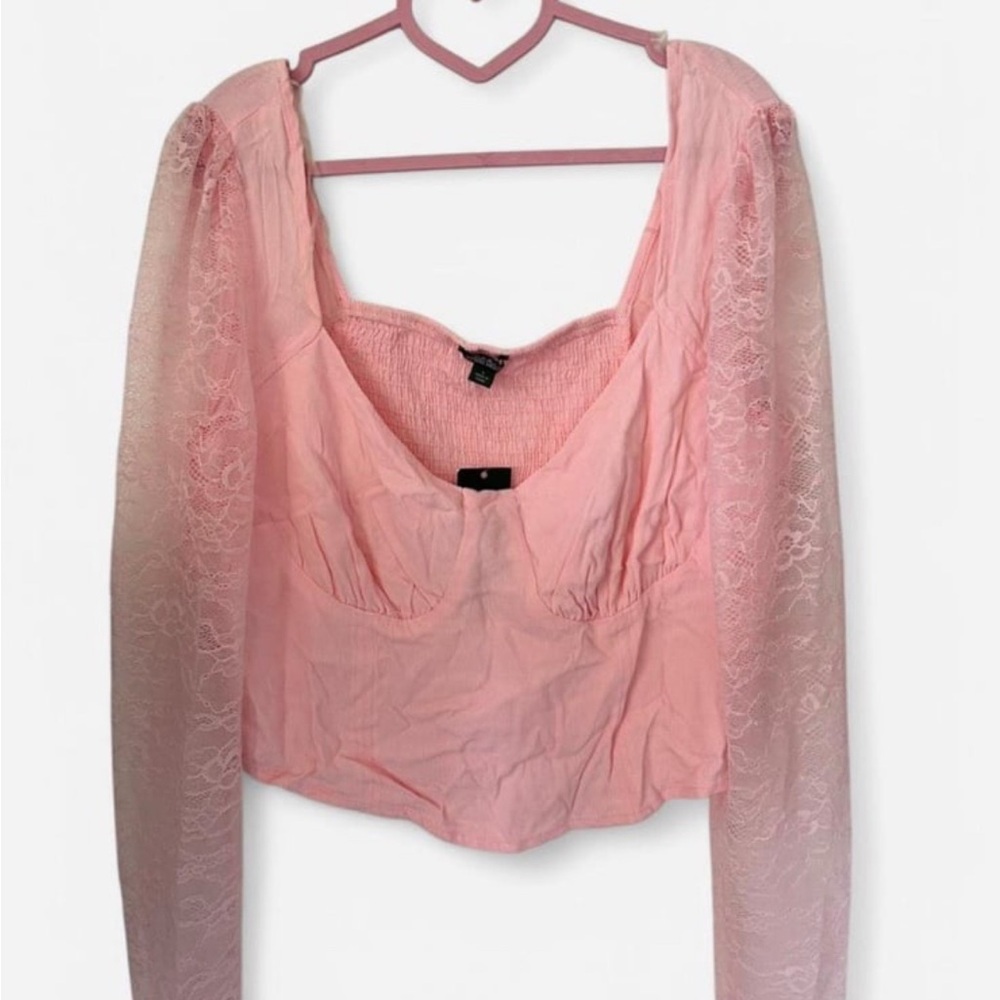 Wild Fable Pink Textured Top